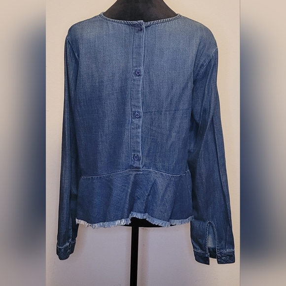 Cloth & Stone Blue Denim Blouse - Picture 3 of 4